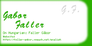 gabor faller business card