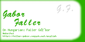 gabor faller business card